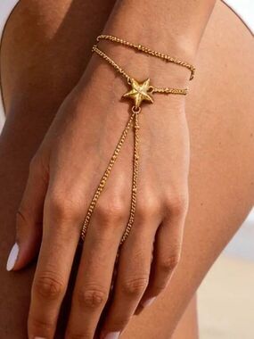 Starfish Hand Chain Bracelet #2758